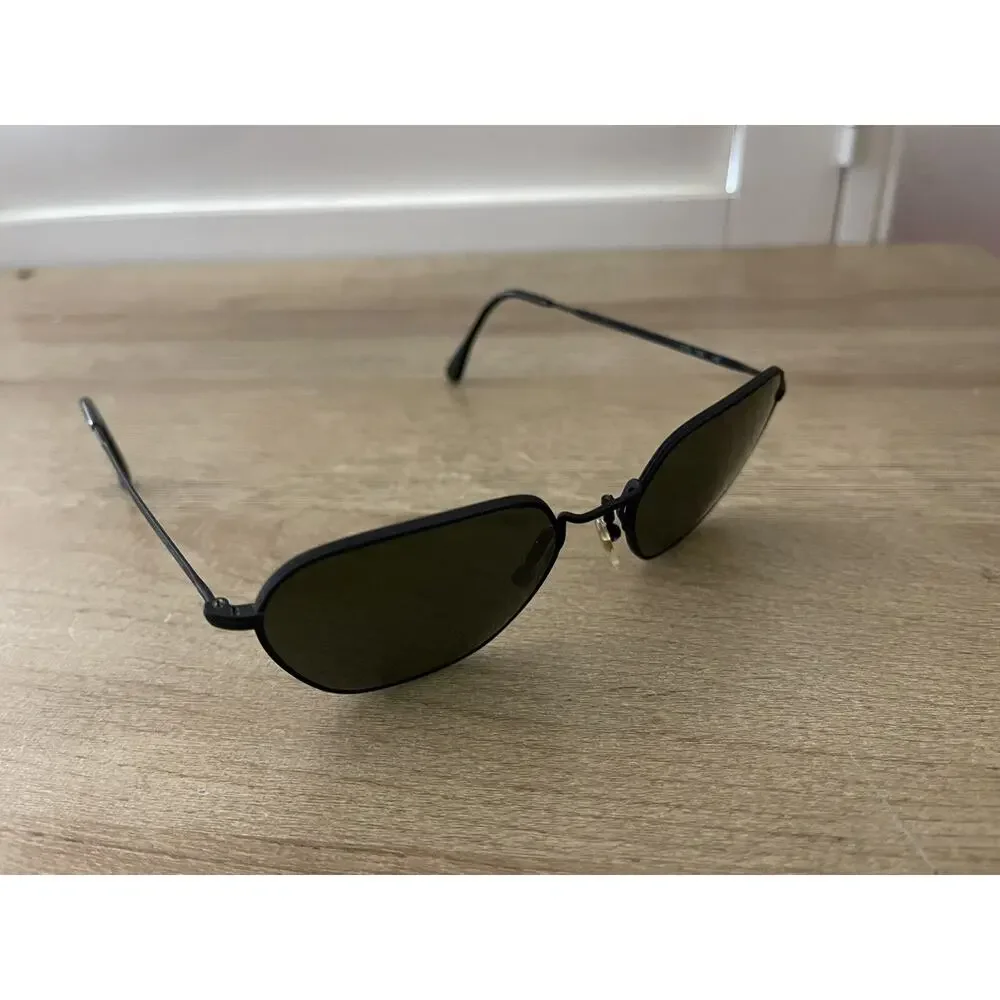 Authentic VTG Giorgio Armani 619 706 Large 140 with 100% UV Green Lenses 90s EUC